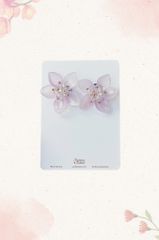 Hoa tai NK-138 hoa đá tím phối nhụy hạt ngọc trắng