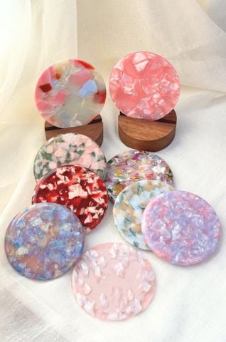 Gương nhựa cầm tay - khuôn tròn