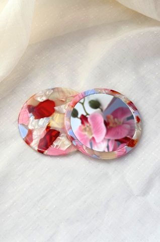 Gương nhựa cầm tay - khuôn tròn