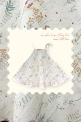 Áo yếm linen Hồng trà - Hạt sen