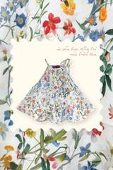 Áo yếm linen Hồng trà - Trăm hoa