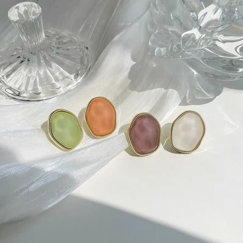 Hoa tai D1704 Đá retro cam