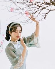 Áo dài Bách Hoa Xuân - Xanh ngọc