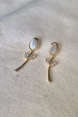 Hoa tai D2012 Hoa tai cành vàng lá lấp lánh