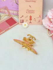 Kẹp tóc KE-011 kim loại cánh bướm ánh hồng