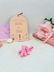 Kẹp tóc KE-031 nhỏ nơ đôi hồng