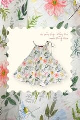 Áo yếm linen Hồng trà - Đồng hoa
