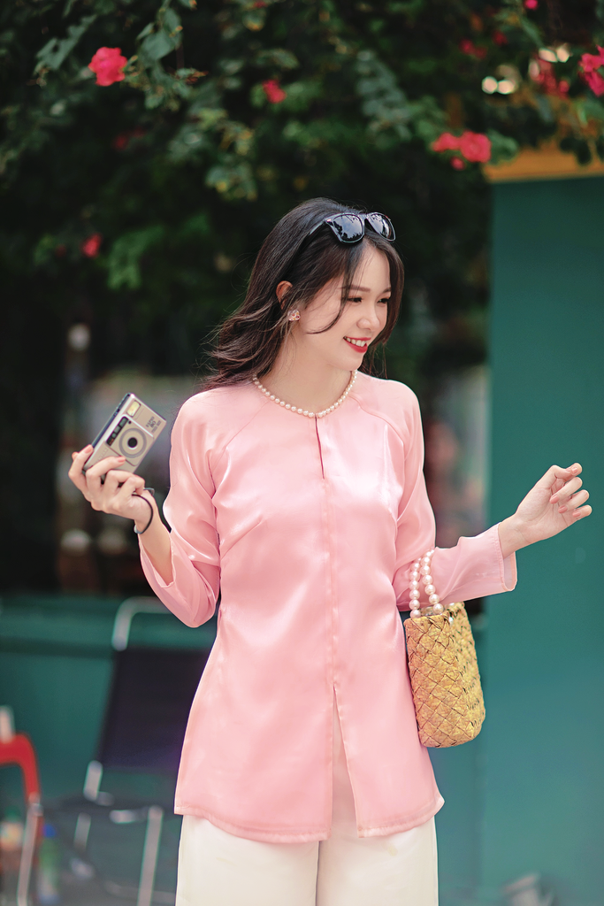 Áo bà ba Cách tân Út Xinh - Hồng