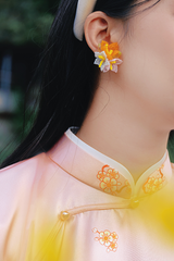 Áo dài tay chẽn Ỷ Xuân Phong - Hồng ửng