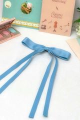 Kẹp tóc KE-016 nơ ruy băng cỡ lớn xanh trời