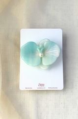 Kẹp tóc KE-076 hoa lan sứ - xanh biển nhạt