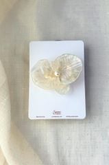 Kẹp tóc KE-078 hoa lan sứ - trắng gạo