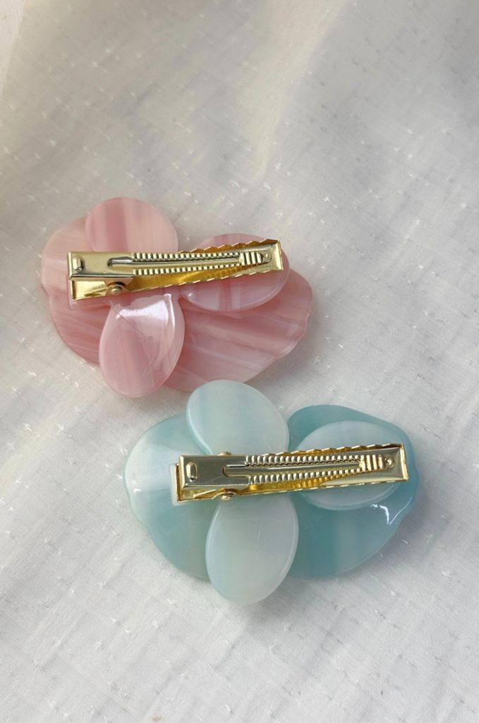 Kẹp tóc KE-077 hoa lan sứ - hồng