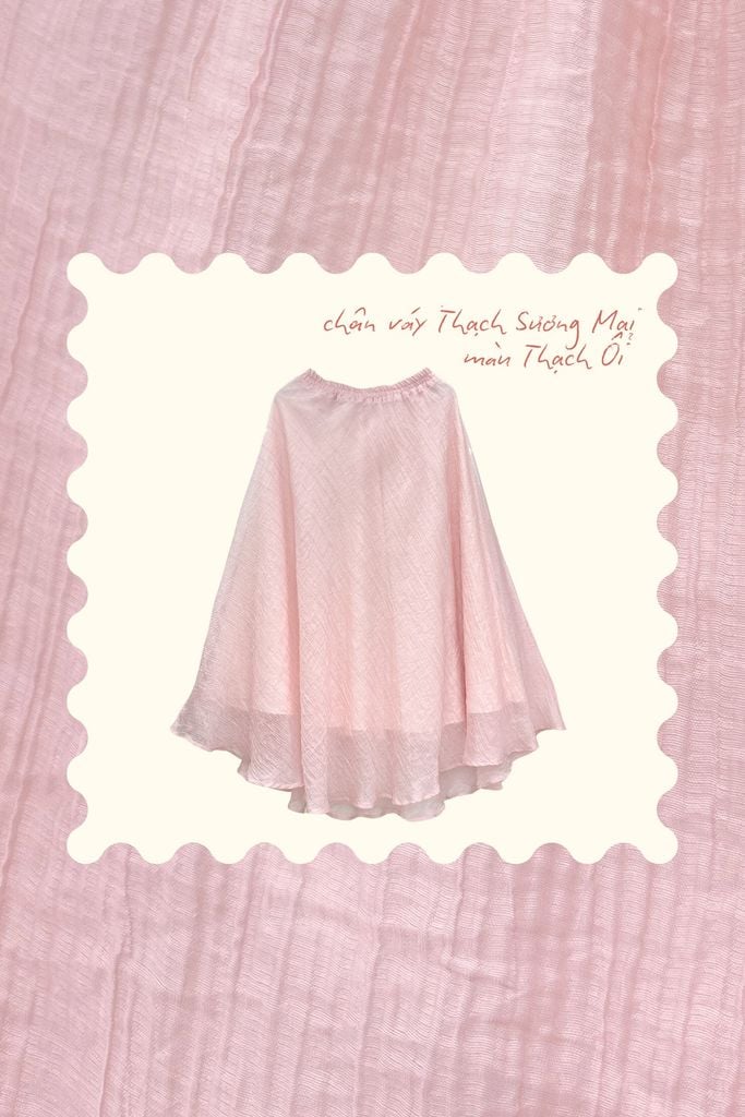 Chân váy tơ Thạch sương mai - Thạch ổi