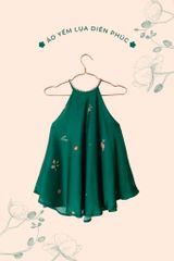 Áo yếm lụa Diên Phúc - Xanh lá