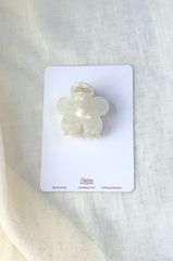 Kẹp tóc KE-083 hoa nhựa 5 cánh nhỏ - trắng gạo