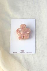 Kẹp tóc KE-081 hoa nhựa 5 cánh nhỏ - hồng