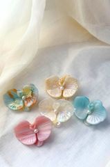 Kẹp tóc KE-076 hoa lan sứ - xanh biển nhạt