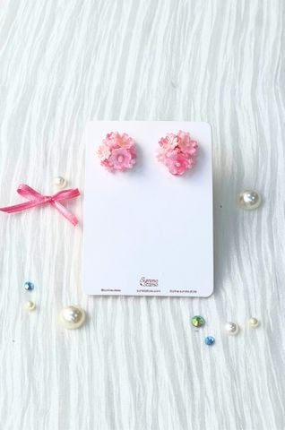 Hoa tai NK-164 hoa cẩm tú hồng loang vàng