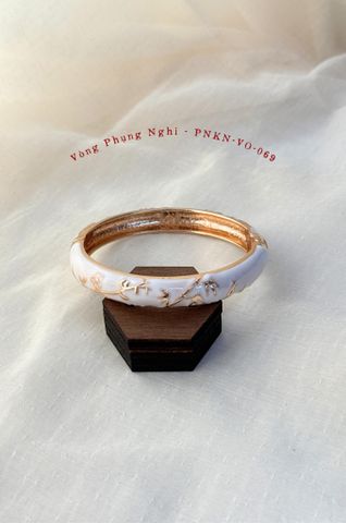 Vòng tay VO-069 Phụng Nghi trắng nhành trúc - 10mm