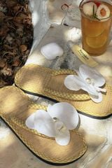 Dép chiếu cói DC-001 Đá bào - Kem xoài