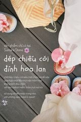 Dép chiếu cói DC-001 Đá bào - Kem xoài