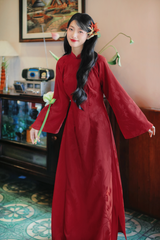 Áo dài Truyền thống Phúc Hương - Đỏ