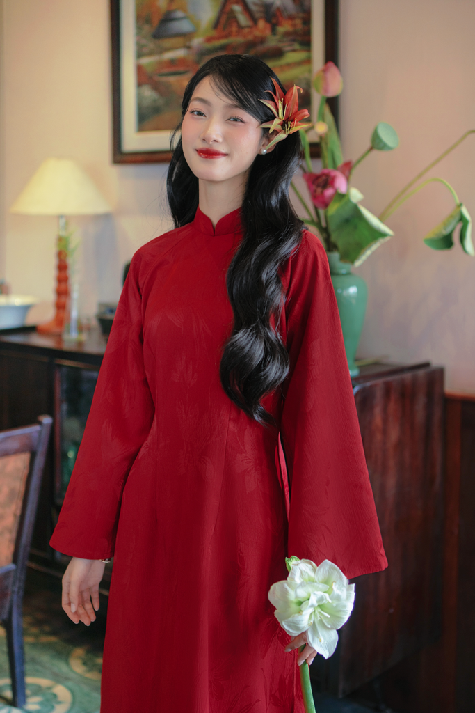 Áo dài Truyền thống Phúc Hương - Đỏ
