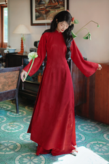 Áo dài Truyền thống Phúc Hương - Đỏ