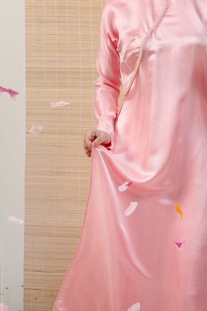 Áo dài Lụa tơ tằm Phúc Lan - Hồng