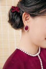 Áo dài Lụa tơ tằm Phúc Lan - Đỏ huyết dụ