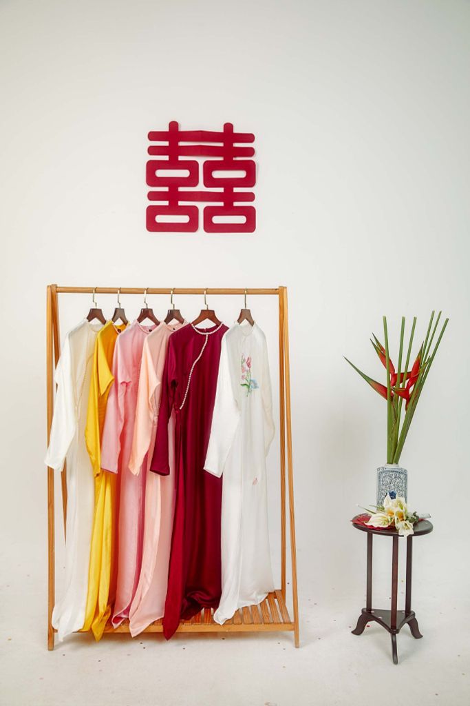 Áo dài Lụa tơ tằm Phúc Lan - Hồng
