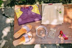 Áo dài linen Mộc Lan cổ đứng
