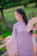 Khăn tơ thêu Châu Hoa