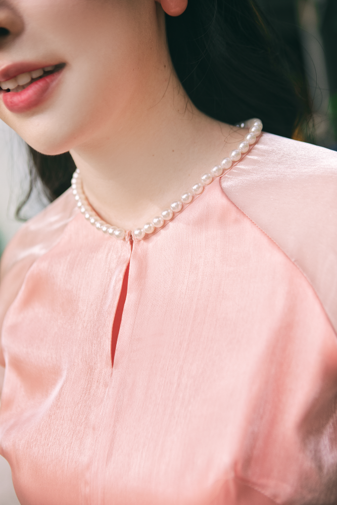 Áo bà ba Cách tân Út Xinh - Hồng