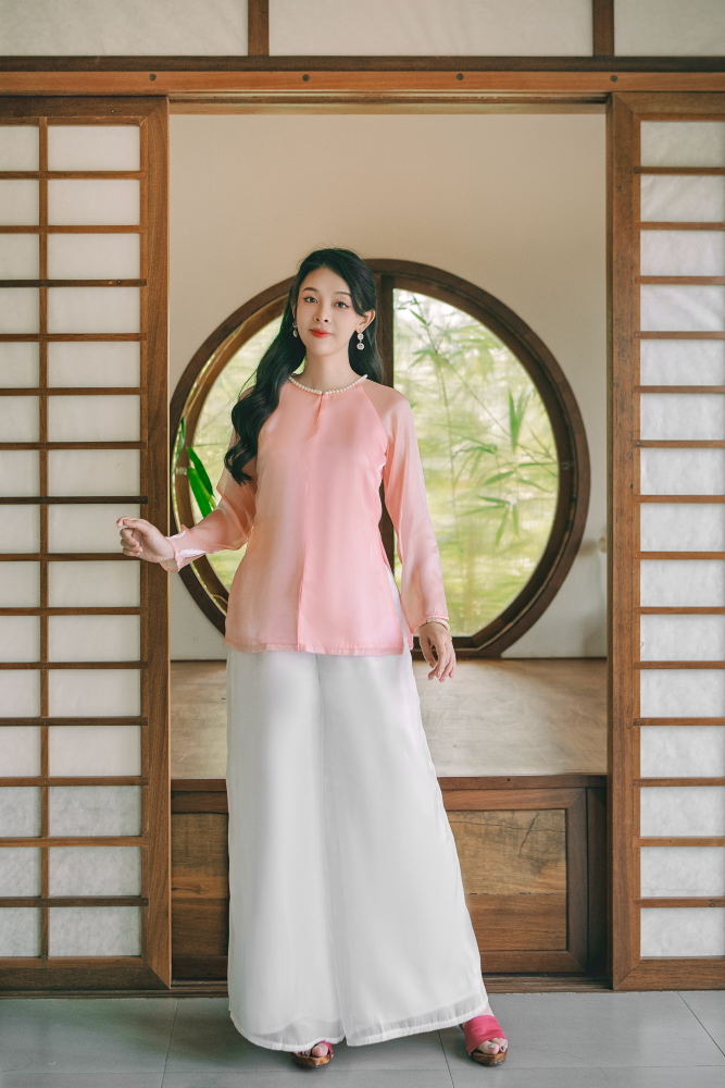 Áo bà ba Cách tân Út Xinh - Hồng