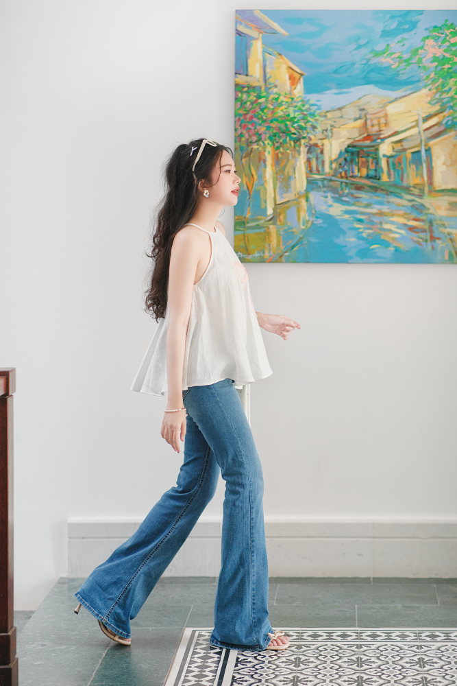 Áo yếm linen Mây Mơ