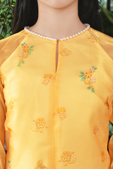 Áo bà ba Cách tân Lạc Hoa Bính - Vàng