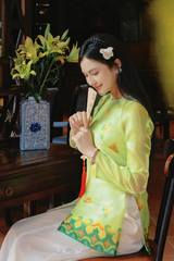 Áo bà ba Cách tân Lạc Hoa Bính - Xanh cốm