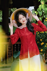 Áo bà ba lụa tơ tằm Phượng Liên - Đỏ