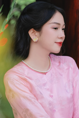 Áo bà ba lụa tơ tằm Phượng Liên - Hồng nhạt