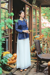 Áo bà ba Cách tân Út Xinh - Xanh navy