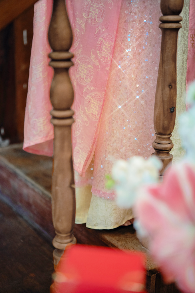 Áo dài lụa tơ tằm Dáng suôn Phúc Hạnh - Hồng phúc thọ