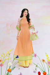 Áo dài Phương Hoa Xuân - Cam ngọt hoa cam