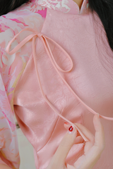 Áo dài Phương Hoa Xuân - Hồng ửng hoa trà