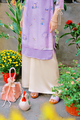 Áo dài cách tân Xuân Y - Súng tím én xanh