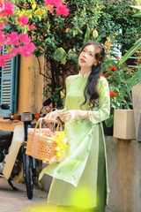 Áo dài cách tân Xuân Y - Trúc xanh hoa nhài