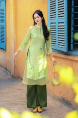 Áo dài cách tân Xuân Y - Trúc xanh hoa nhài