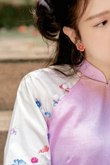 Áo dài linen Thanh Cẩm cổ đứng