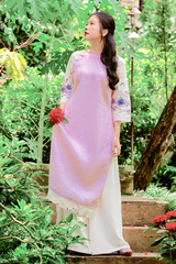 Quần linen Trúc Chi có túi - Trắng
